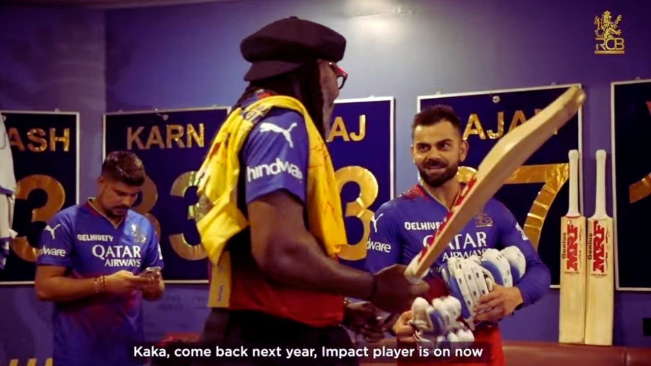 Chris Gayle and Virat Kohli