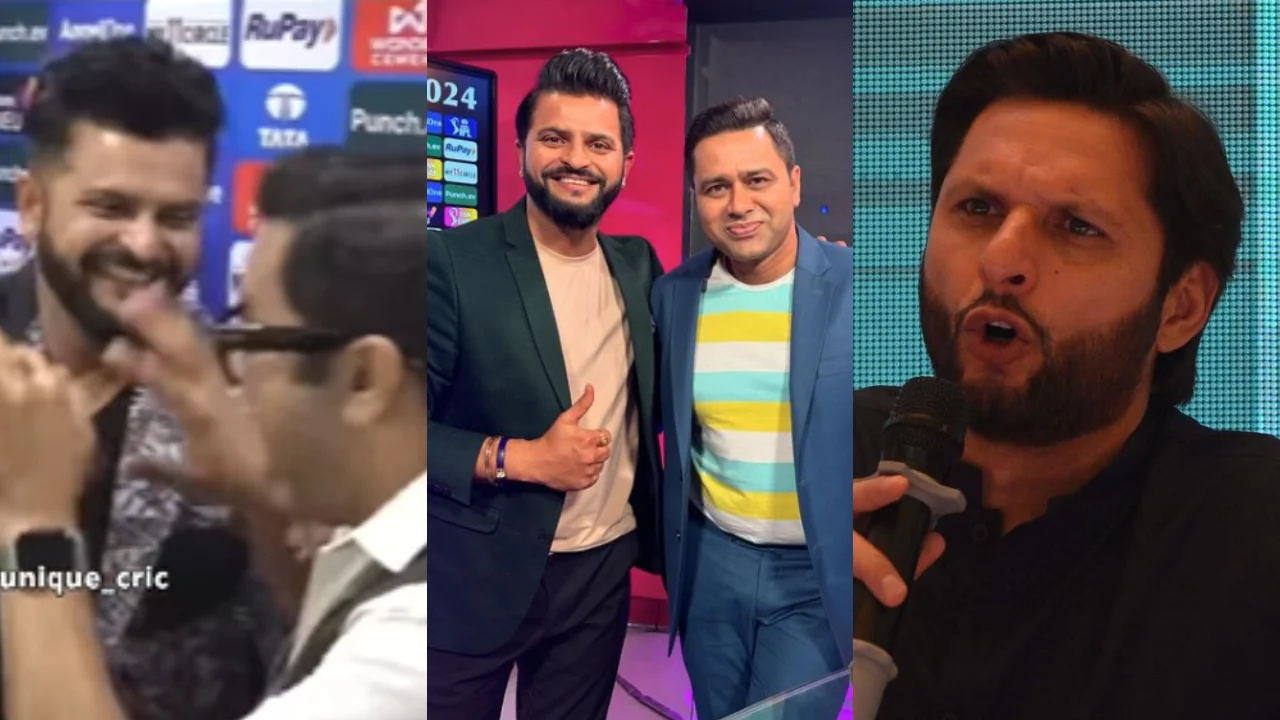 Suresh Raina brutally trolls Shahid Afridi to light up the commentary box during IPL 2024 Qualifier 1