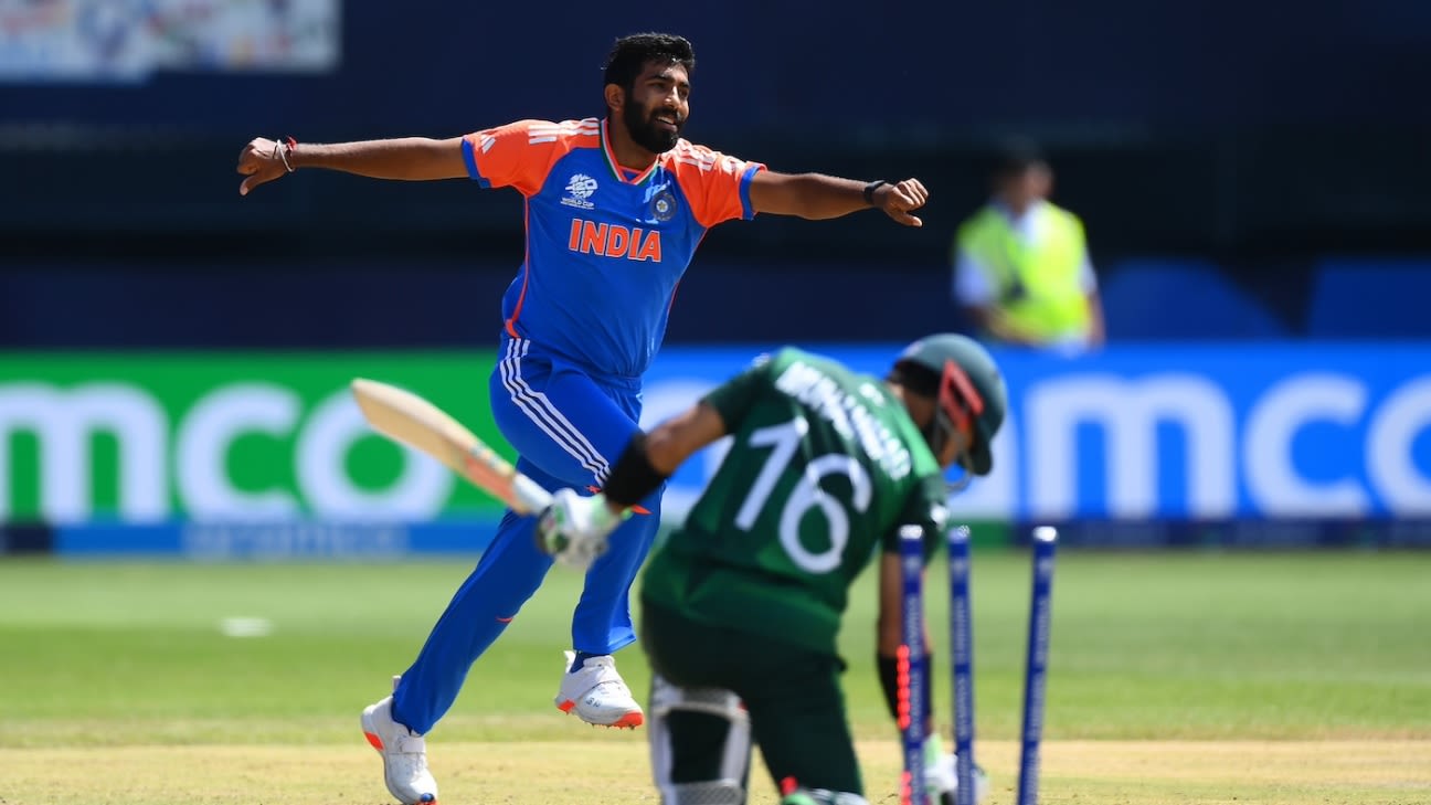 Bumrah spearheads India's defence of 119; Pakistan on brink of elimination