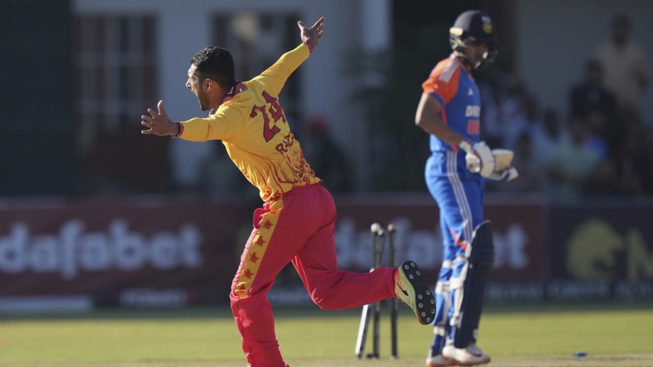 Chatara and Raza star as Zimbabwe stun India in low-scorer