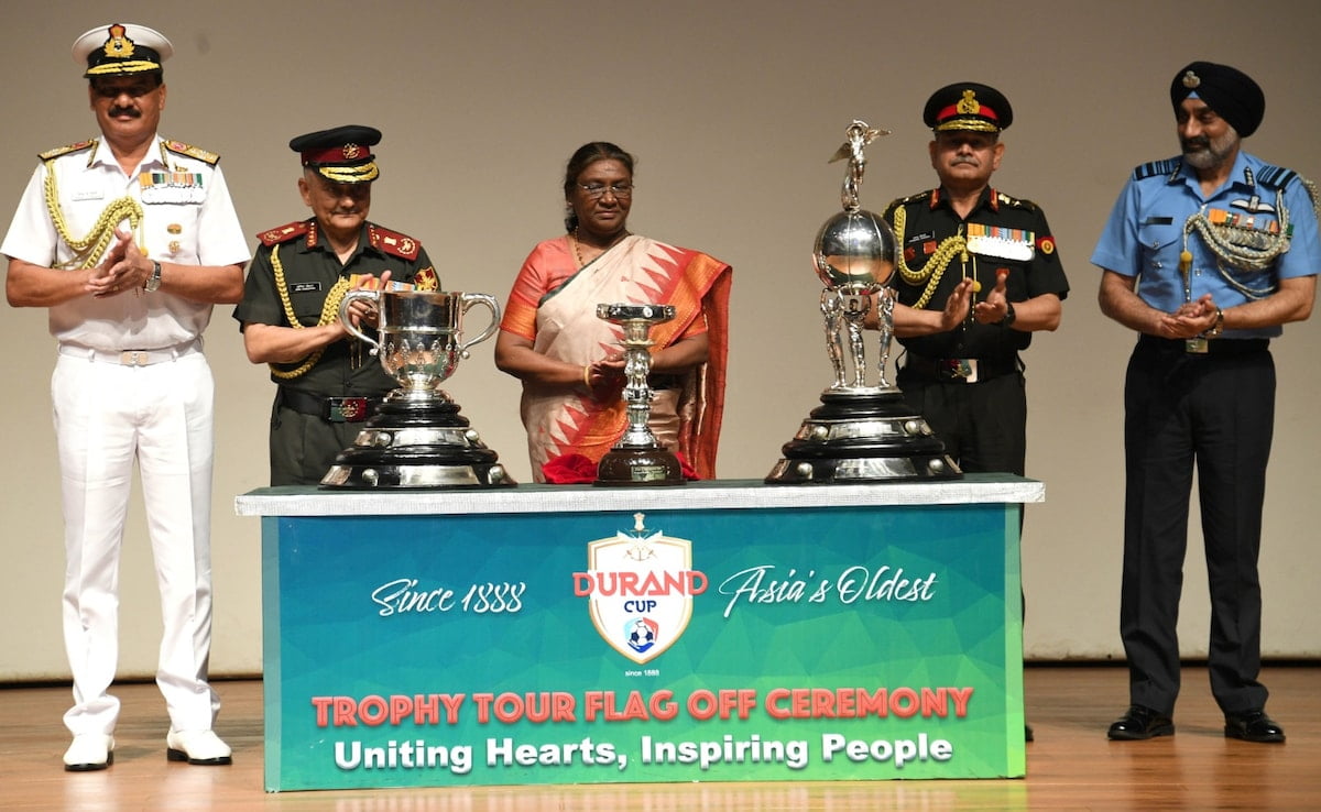 President Droupadi Murmu Flags Off Durand Trophies For Nationwide Tour From Delhi