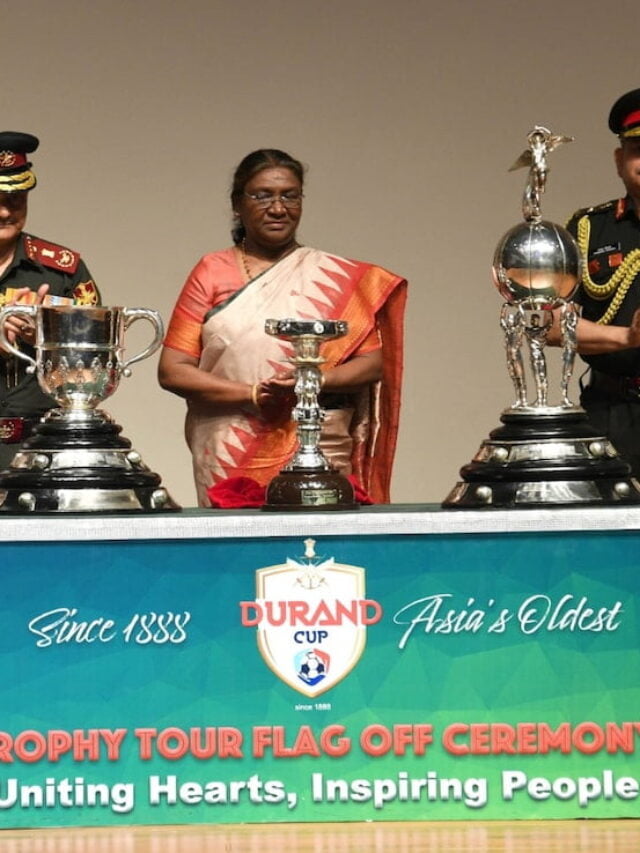 President Droupadi Murmu Flags Off Durand Trophies For Nationwide Tour From Delhi | Football News