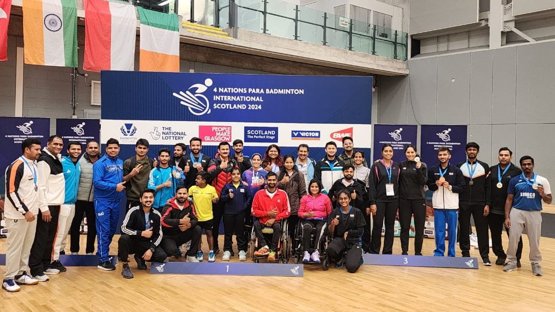 Indian Para Team Won 14 Medals at 4 Nations Para Badminton International Level 1 at Glasgow, Scotland