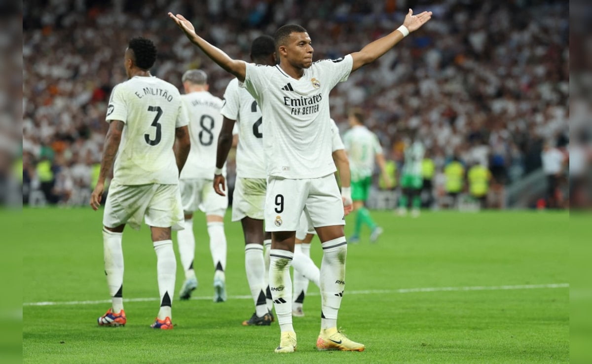 Kylian Mbappe Scores First La Liga Goals As Real Madrid Beat Betis | Football News