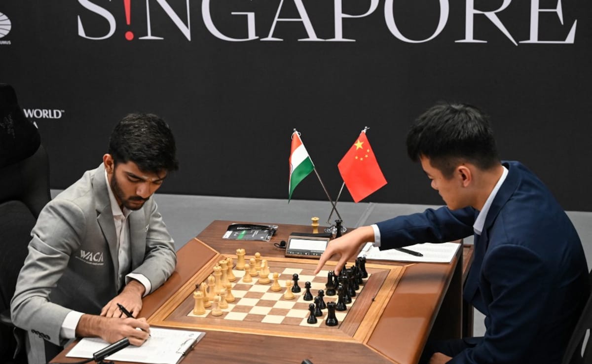 Ding Liren Draws First Blood, Beats D Gukesh In World Chess Championship Opener | Chess News